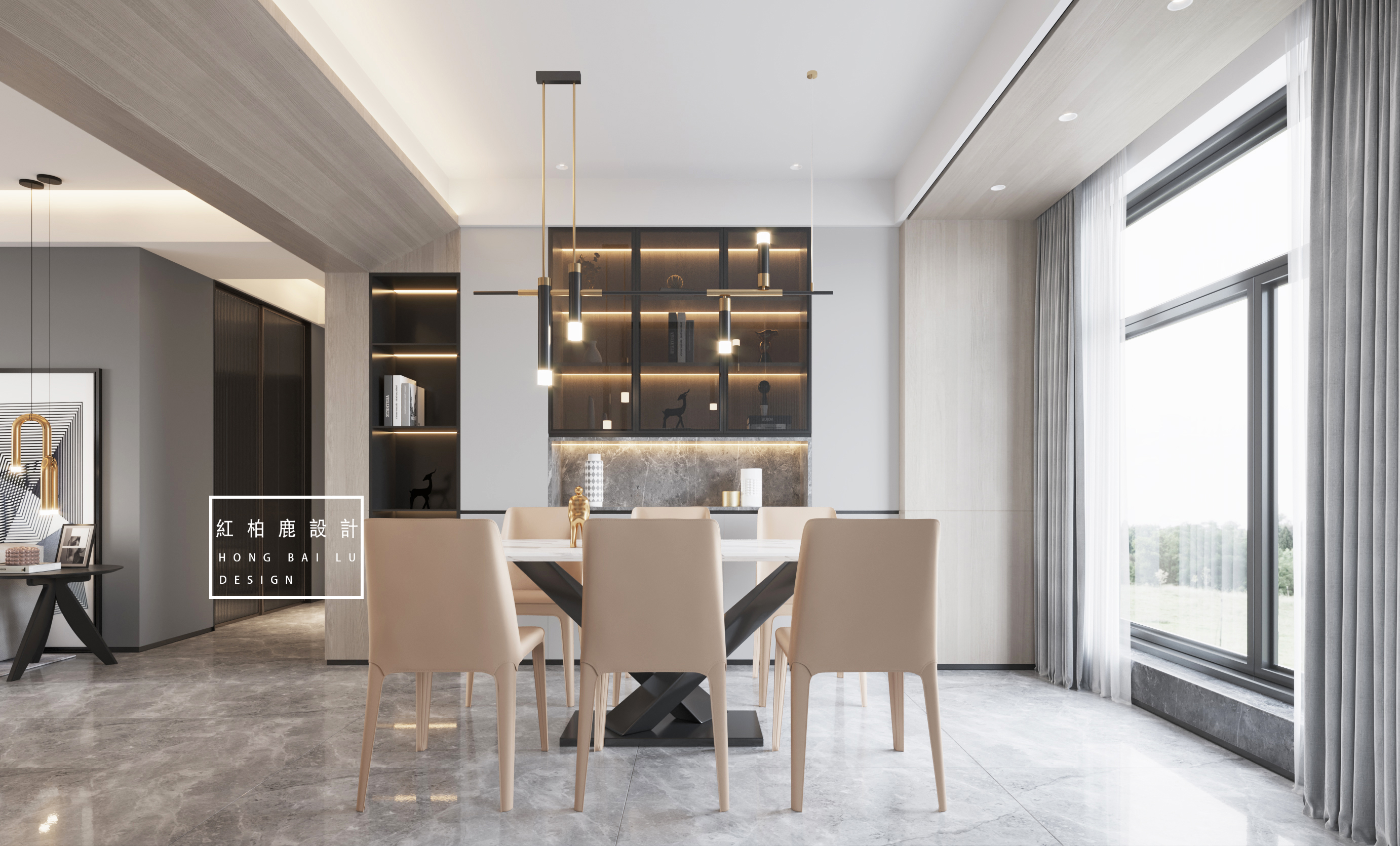 深圳宝安第五大道 120㎡现代简约风设计 | 极简配色,蓝绿点缀-11