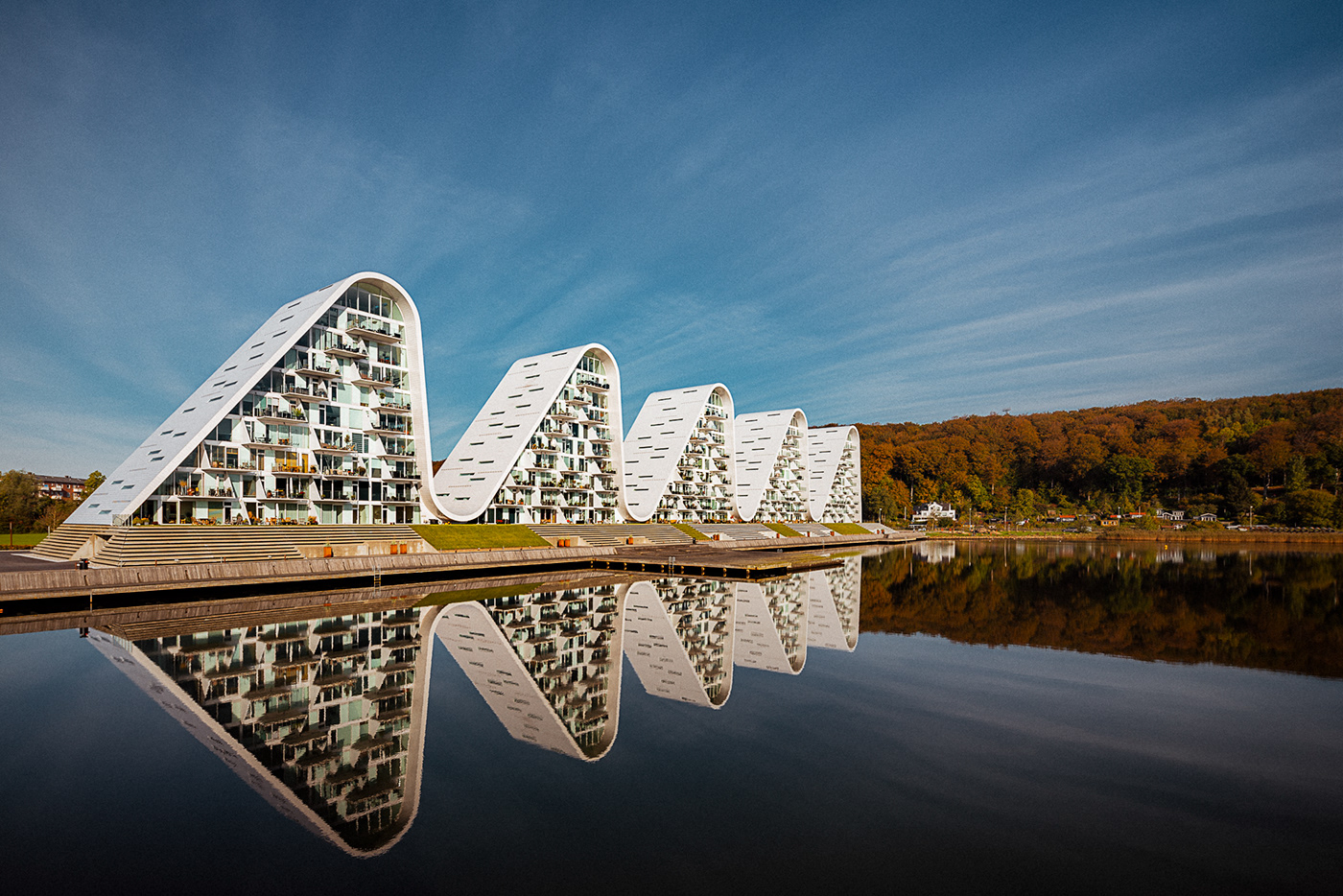 波浪之城 · 丹麦维杰尔豪华住宅区丨哥本哈根建筑师 Henning Larsen-0