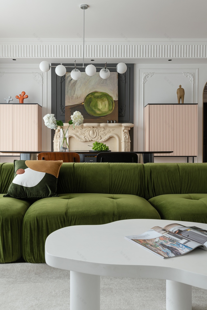 治愈系简法式风格住宅设计丨中国成都丨观白设计-38