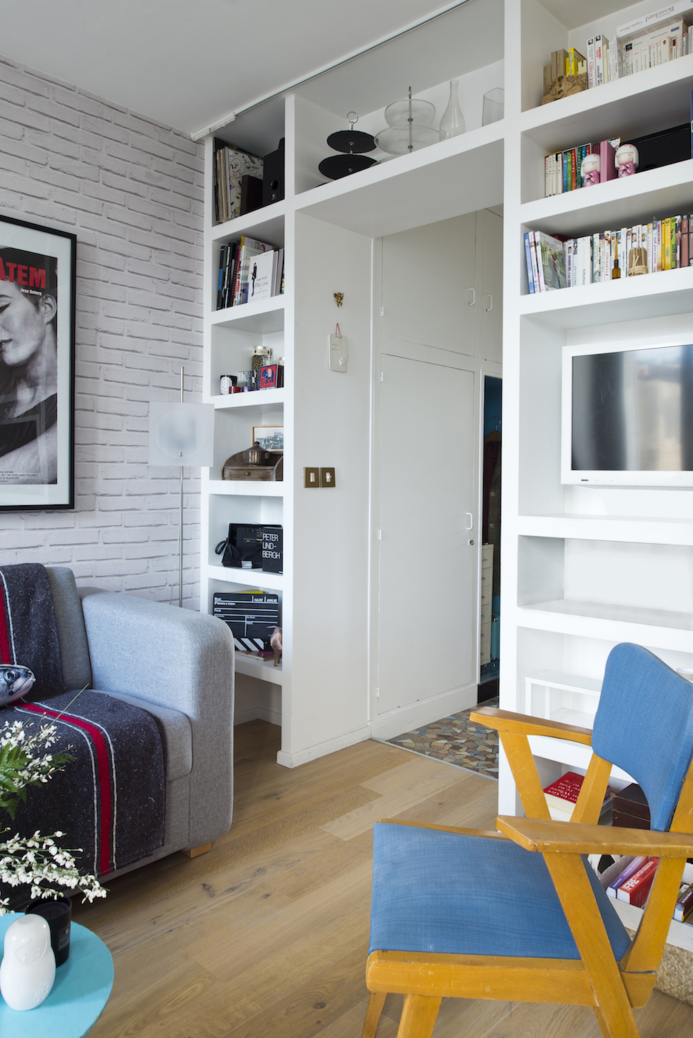 巴黎屋顶下的 38 平米小天堂 | 温馨弧形墙,打造流畅动线-3