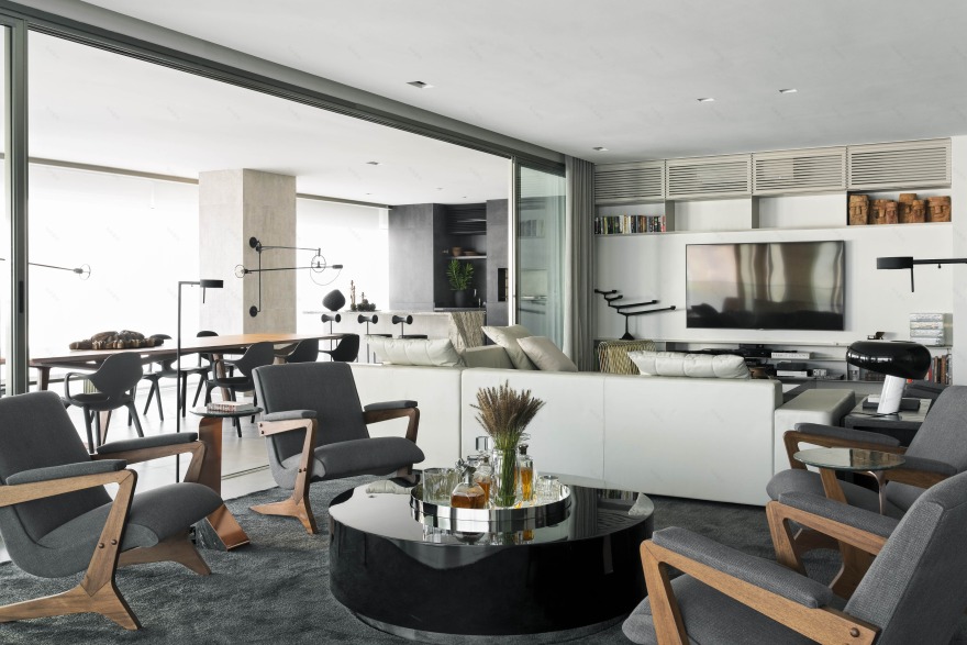 巴西设计公寓 | 工业风木饰面打造男性化魅力空间-8