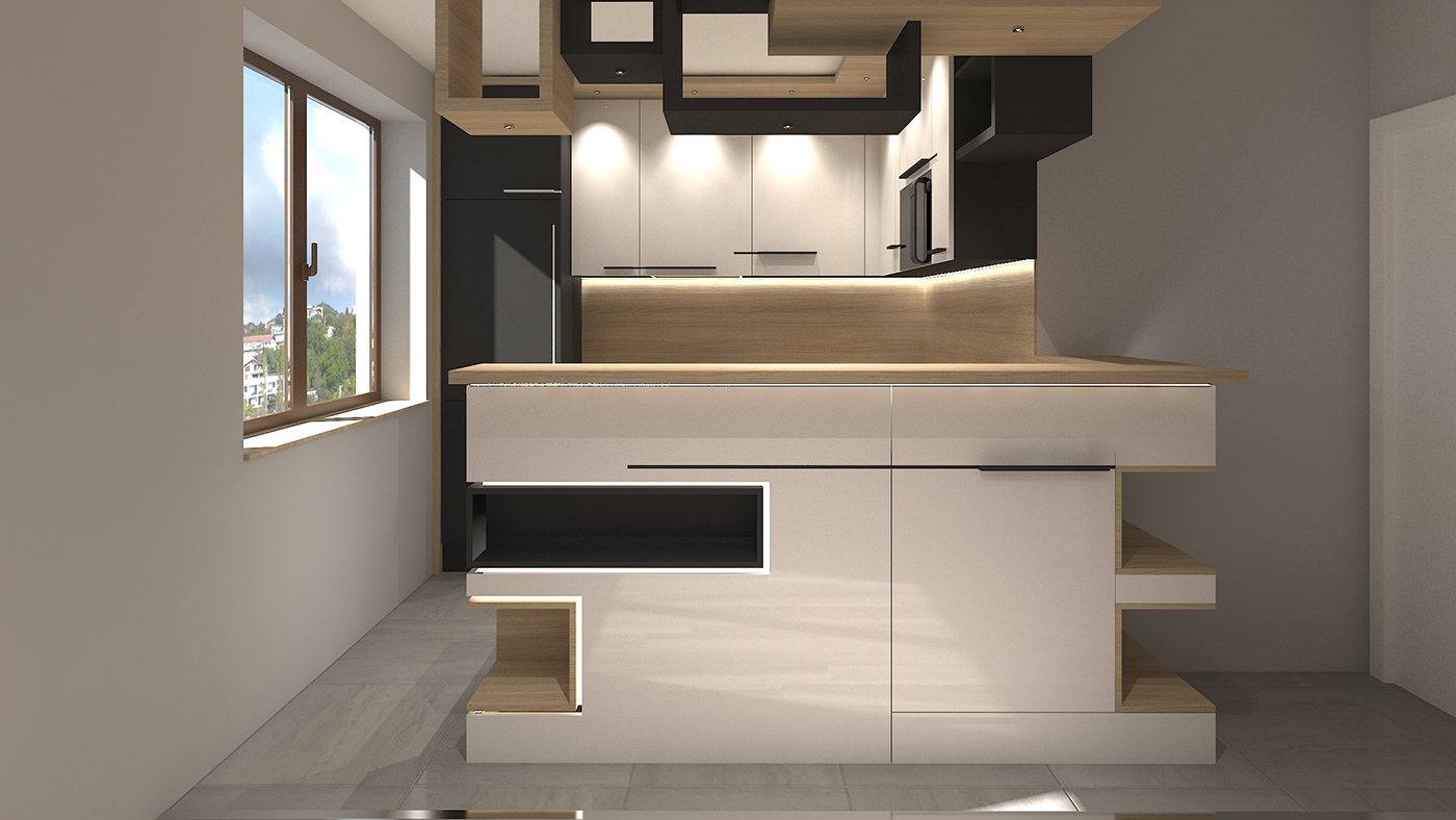 Small kitchen project for a young family.-1