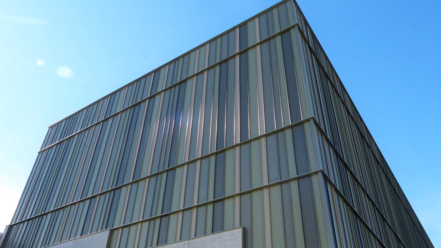 Meraner Mühle 绿色铝制立面设计-0