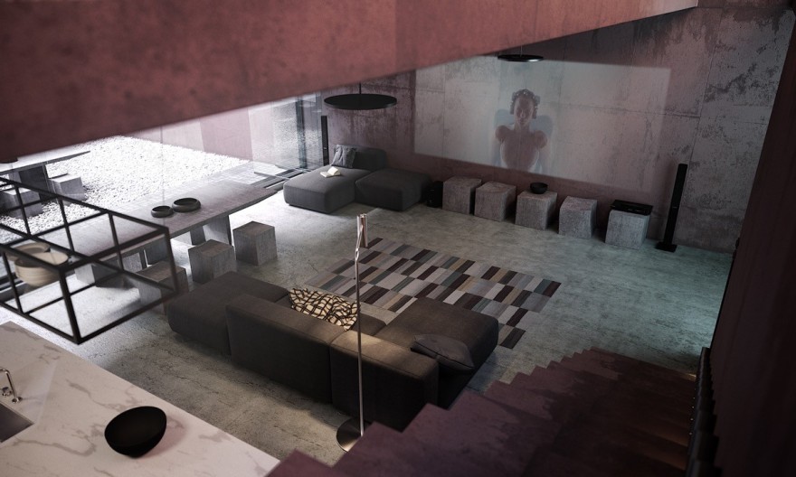 工业风金石运用,Moldova 住宅与广州铜板墙居所-31