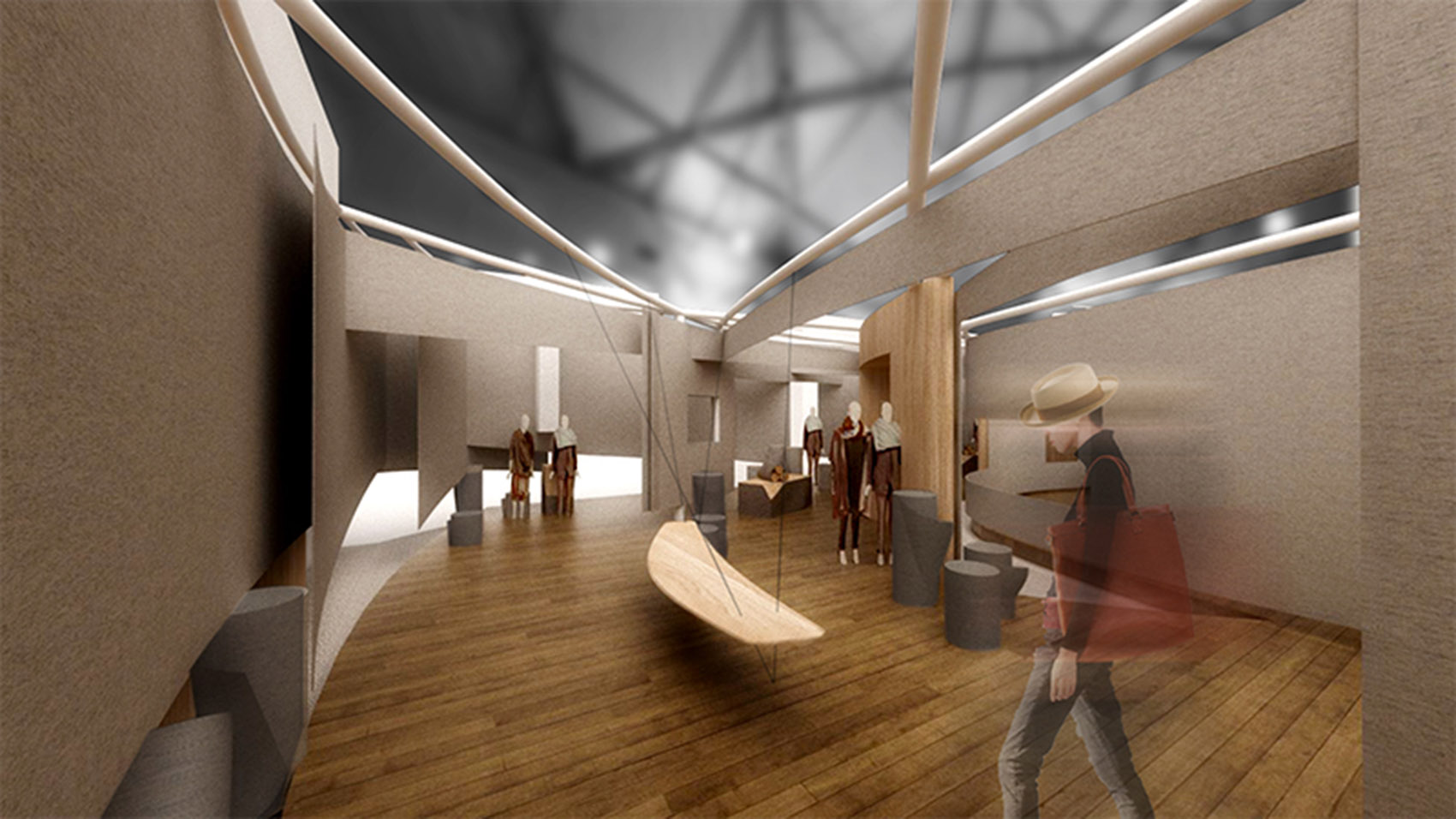 “悬浮毛毡”概念展厅，深圳/柔软的迷宫-30