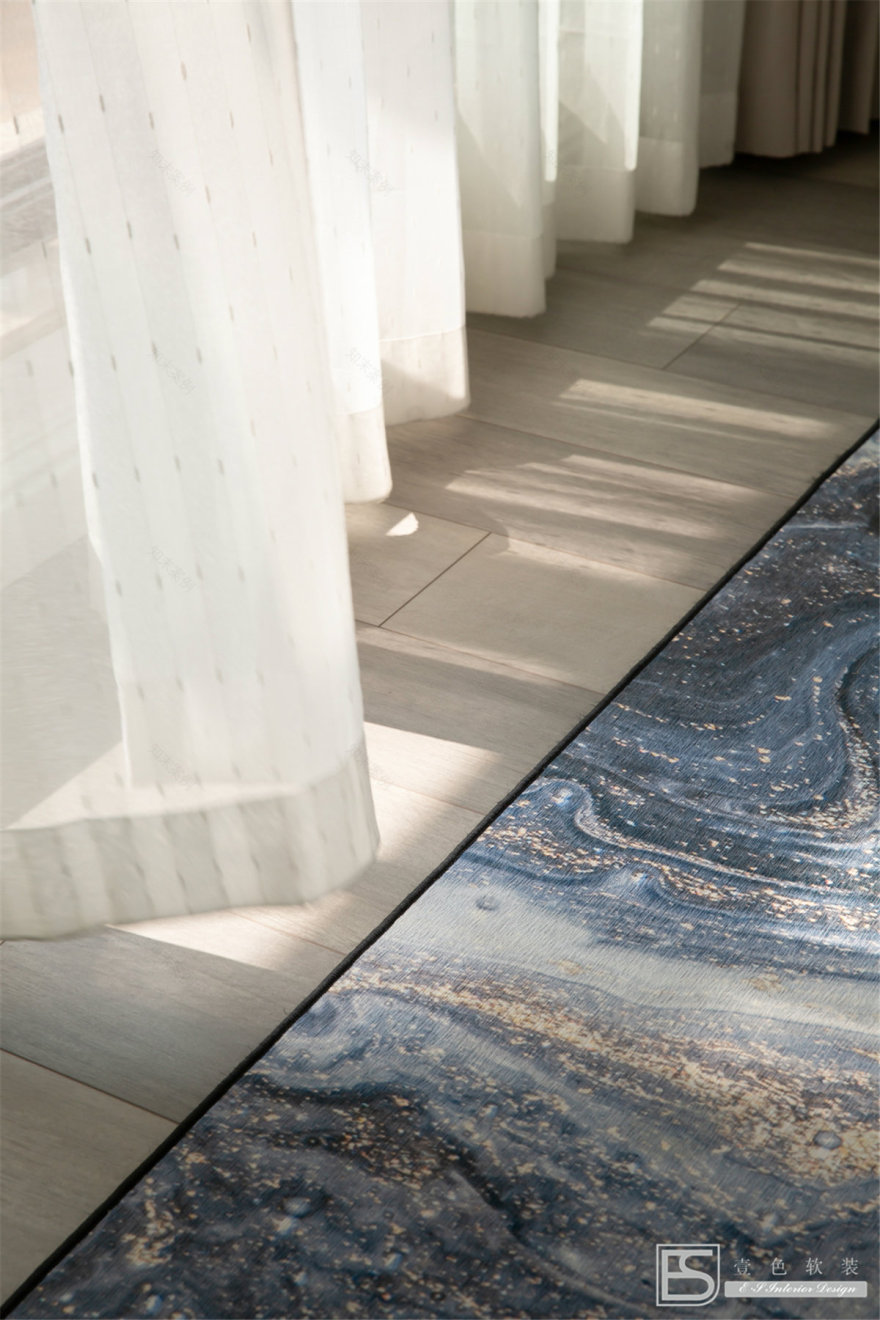 壹色软装 | 现代轻奢融入新中式,打造 350m2 中央美墅-0