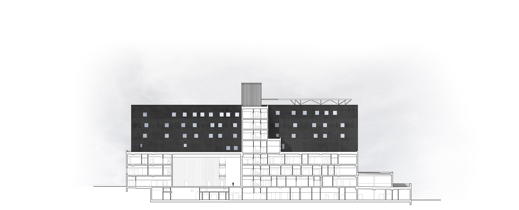 芬兰中部新星医院/一座具备全新创新理念和运作系统的未来医院模型-157