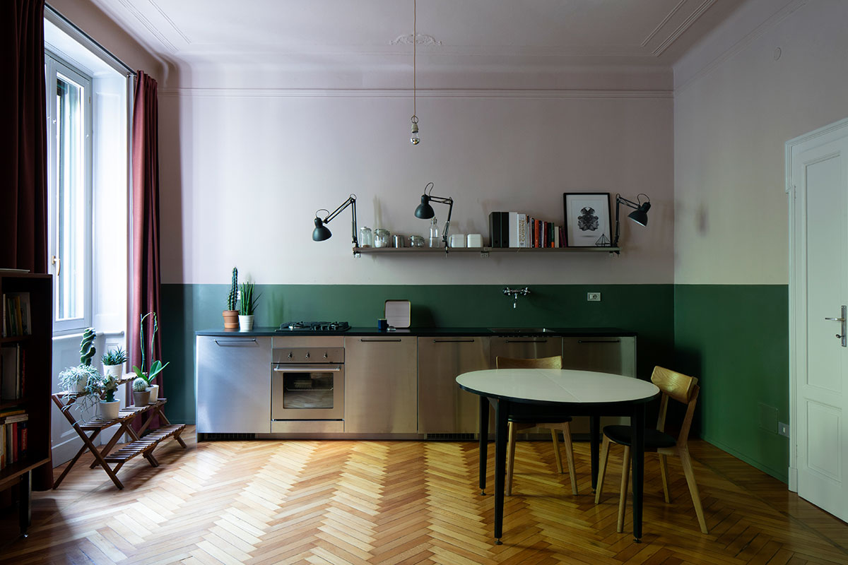 米兰百年公寓的复古与现代交融-0