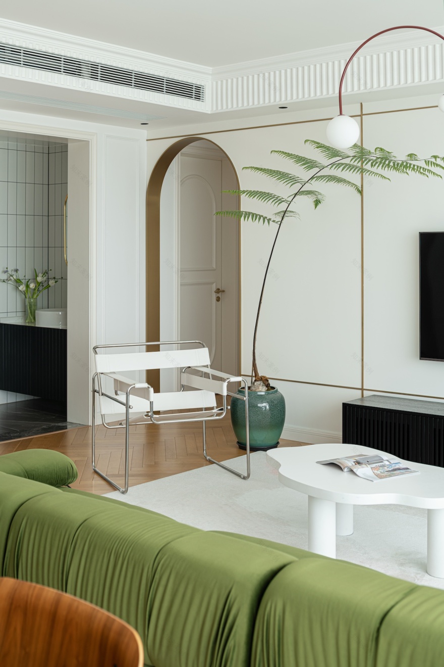 治愈系简法式风格住宅设计丨中国成都丨观白设计-0