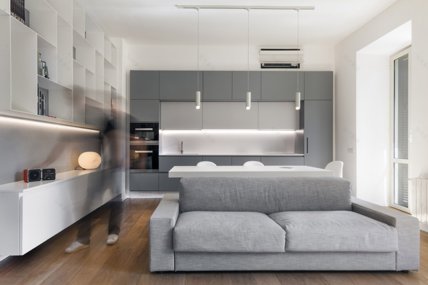 罗马公寓的室内岛屿生活-6