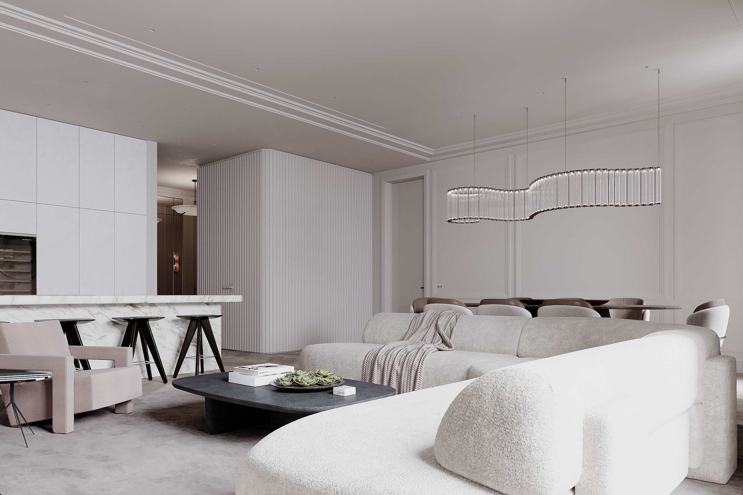 莫斯科法式极简公寓丨俄罗斯莫斯科丨ABarchitects 工作室-6