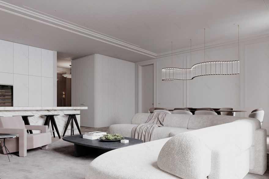 莫斯科法式极简公寓丨俄罗斯莫斯科丨ABarchitects 工作室-6