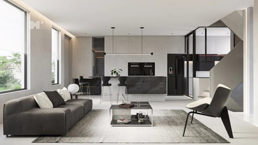 赫设计 | 金地水悦堂 | 现代空间里的温馨对白-5