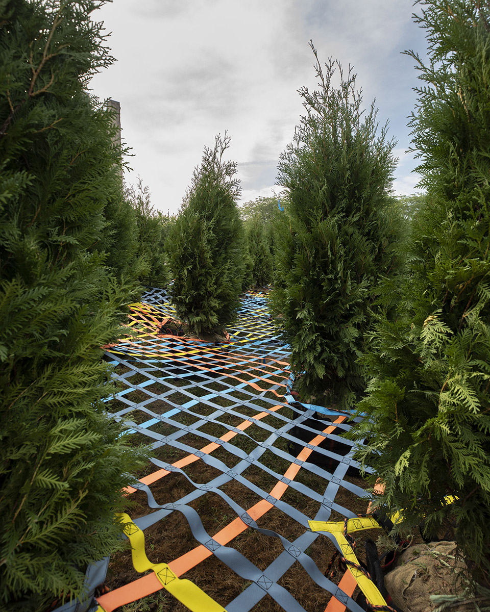“树篱漫步”景观装置，美国印第安纳州/奔跑于吊床上，漫步于树篱中-19