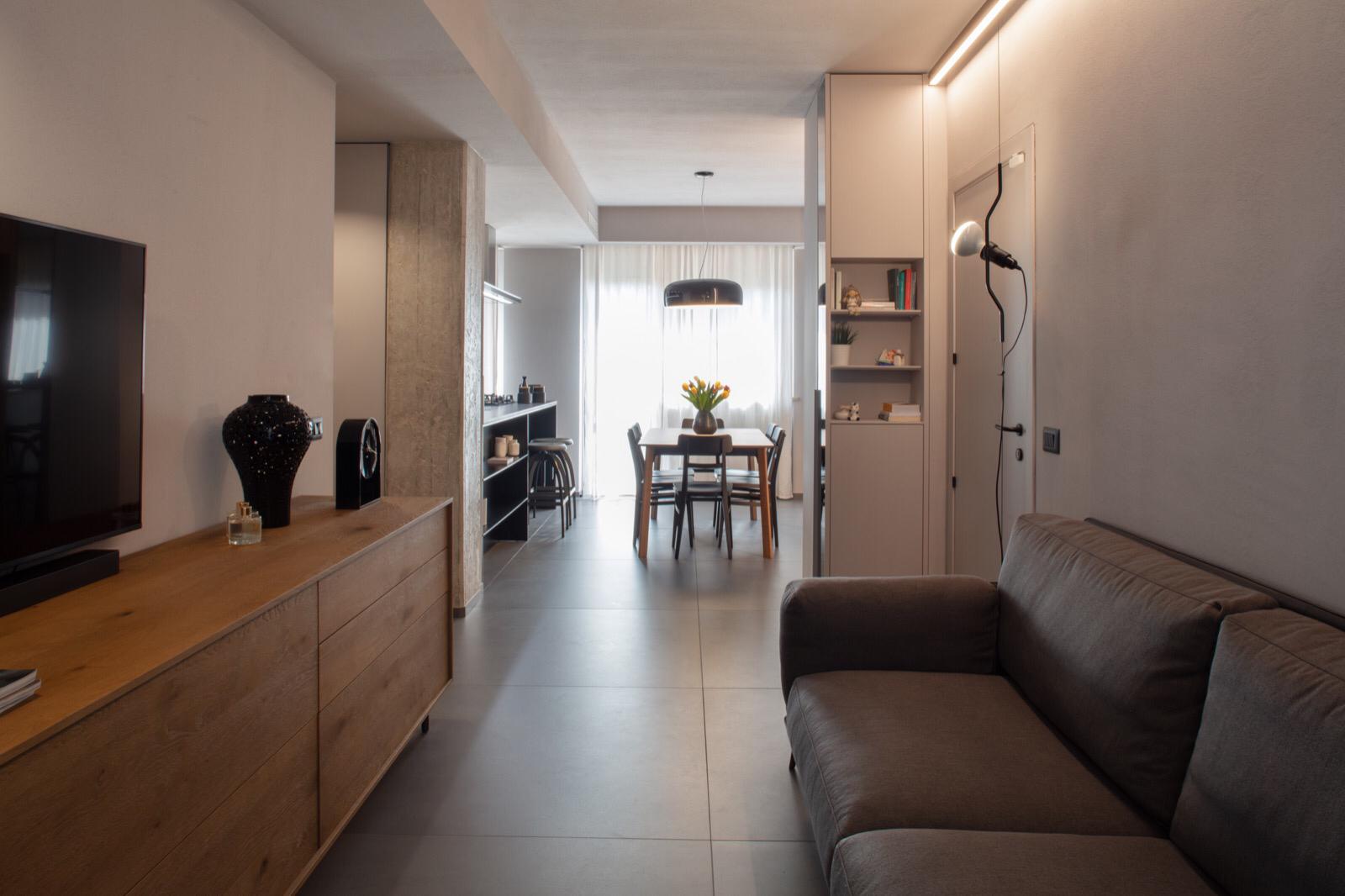 85 平米公寓的开放式设计 | 以厨房为中心的家庭生活空间-5