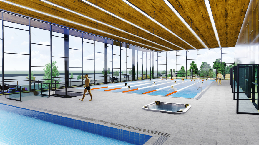 动感空间 | 泳池与屋顶的奇妙角度-18