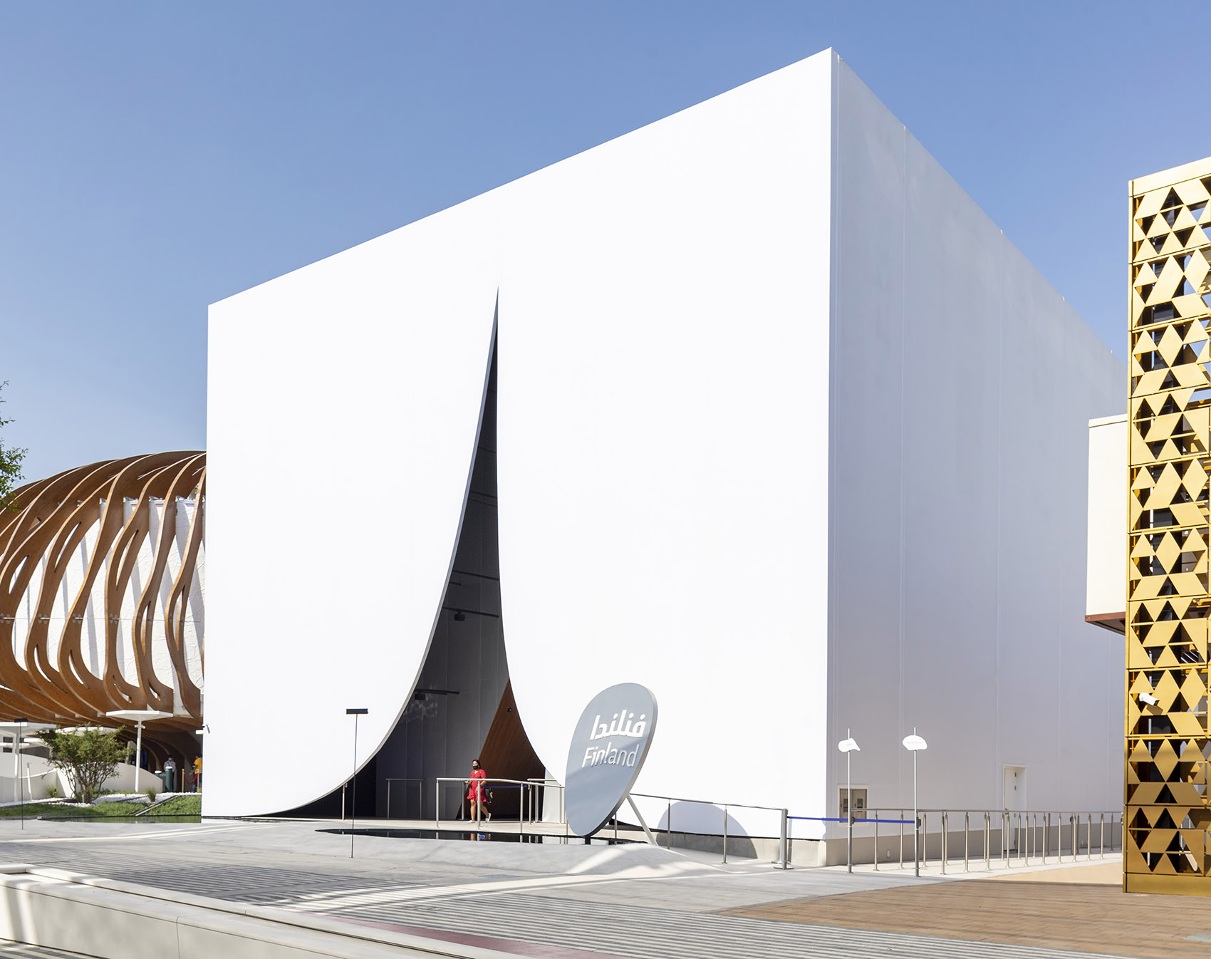2020迪拜世博会芬兰馆/覆盖在沙漠上的白色积雪-8