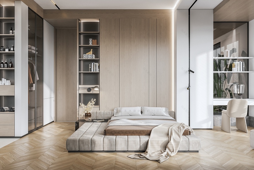 现代平层设计丨东木设计-10