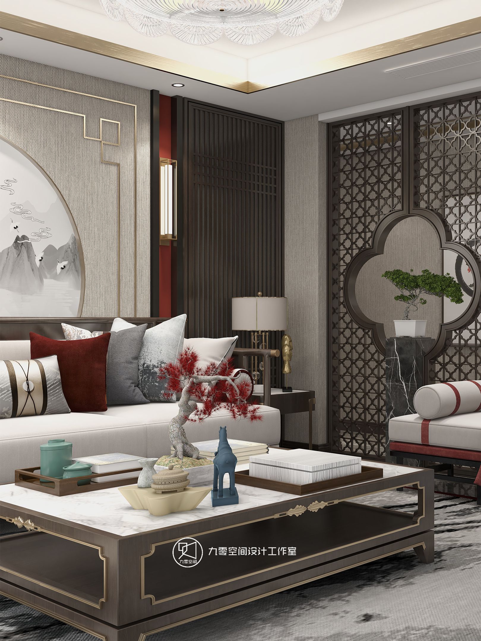 90空间《莫问归期》165平方新中式，回归安静，享受自然本身的恬静！-5