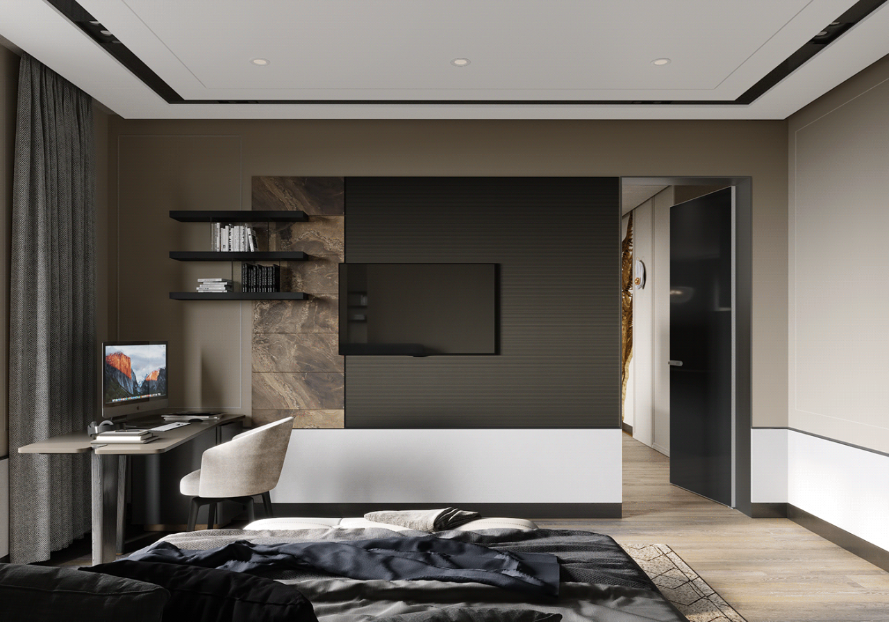 莫斯科顶层复式豪宅,现代风格演绎温馨高级生活-68