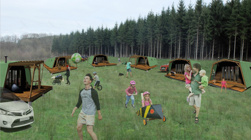 创新轻便休闲小屋,比利时森林中的木质天地-1