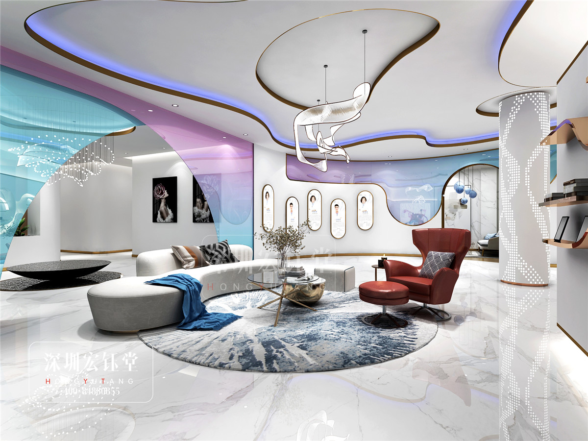 【宏钰堂】郑州整形医院设计公司-佑尔美医疗美容医院装修设计效果图-2