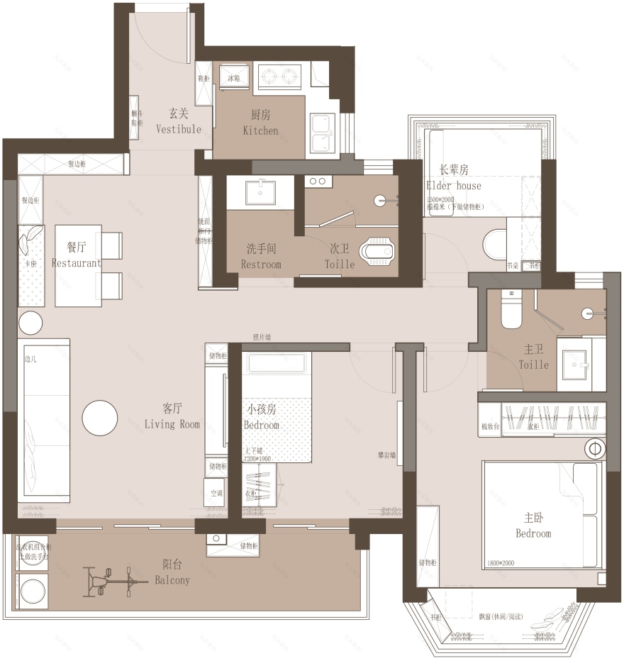 南宁光明城市 96㎡孟菲斯风格家居,色彩斑斓的甜蜜空间-18