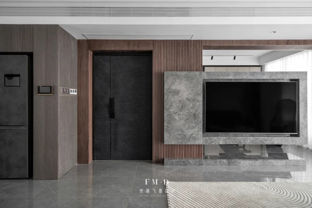 飞墨新作 || 160㎡质感婚房设计，四室改两室拓展空间功能性，造就最美生活！-3