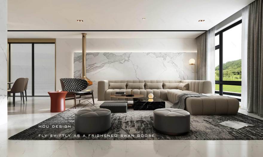 梦幻金线 | 侯·Design 团队打造的私宅空间-3