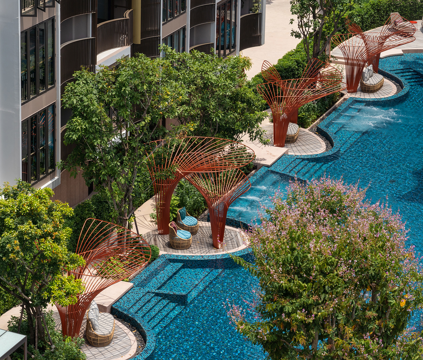 Kawa Haus公寓景观设计，曼谷/结合水景与竹木，倡导“慢生活方式”-3