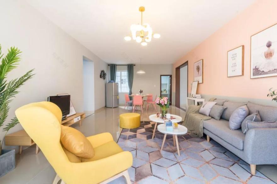 海口绿谷康都|| 暖意花香,旧房改造诠释现代北欧设计-21