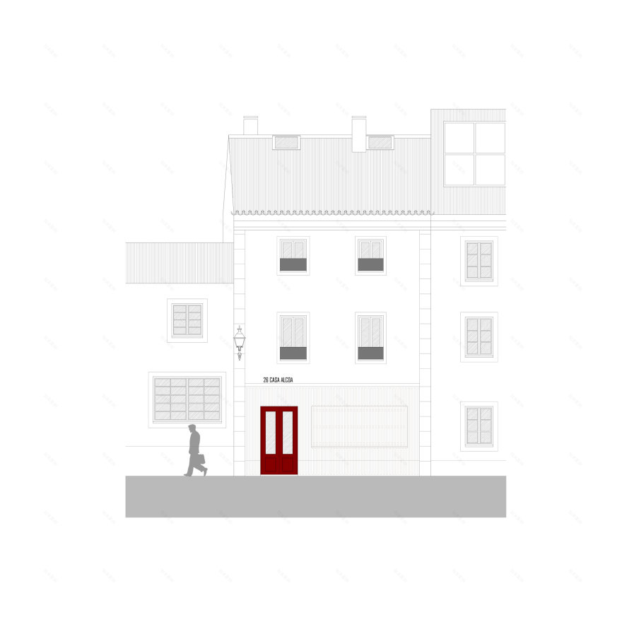 葡萄牙历史中心住宅翻新,木质阶梯成亮点-34