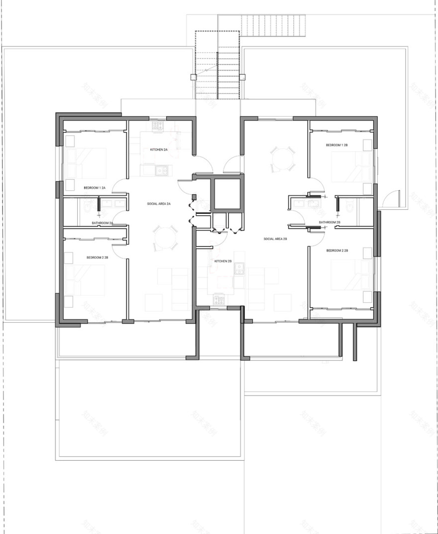 融合户外景观的公寓设计-1
