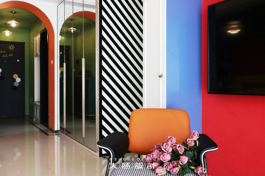 南宁光明城市 96㎡孟菲斯风格家居,色彩斑斓的甜蜜空间-34