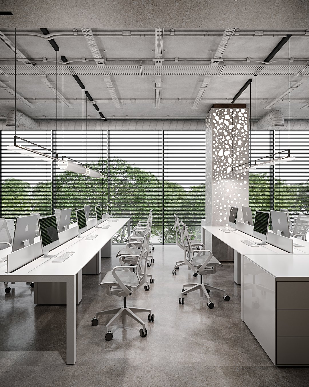 极简自然风办公室设计-17