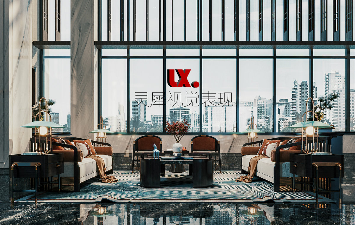 一个大堂的效果图表现。。-1