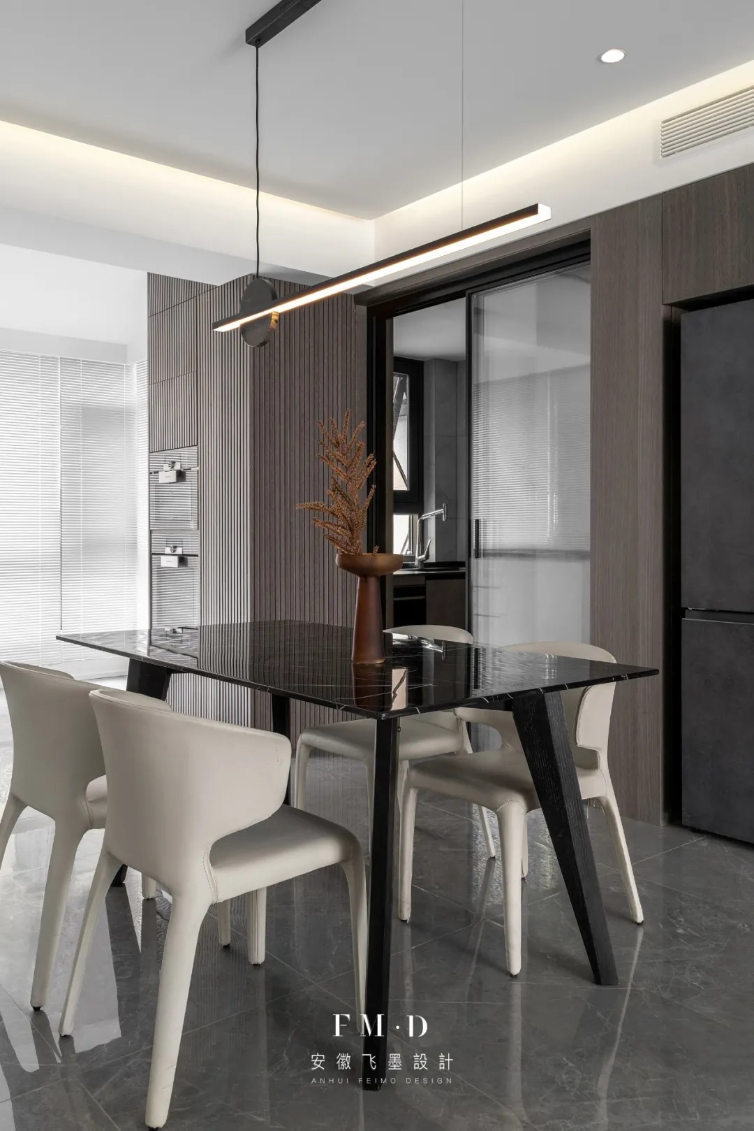 飞墨新作 || 160㎡质感婚房设计，四室改两室拓展空间功能性，造就最美生活！-14