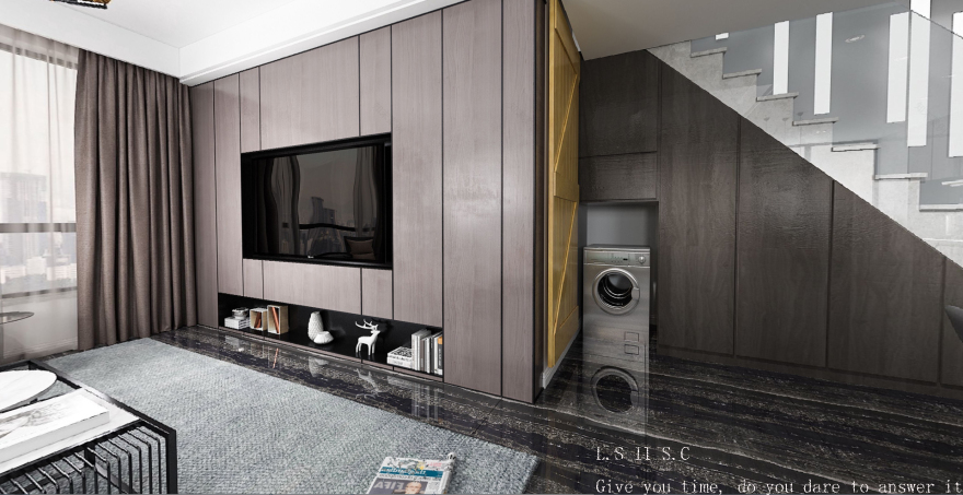 黑白调和的空间艺术——极简别墅设计-11