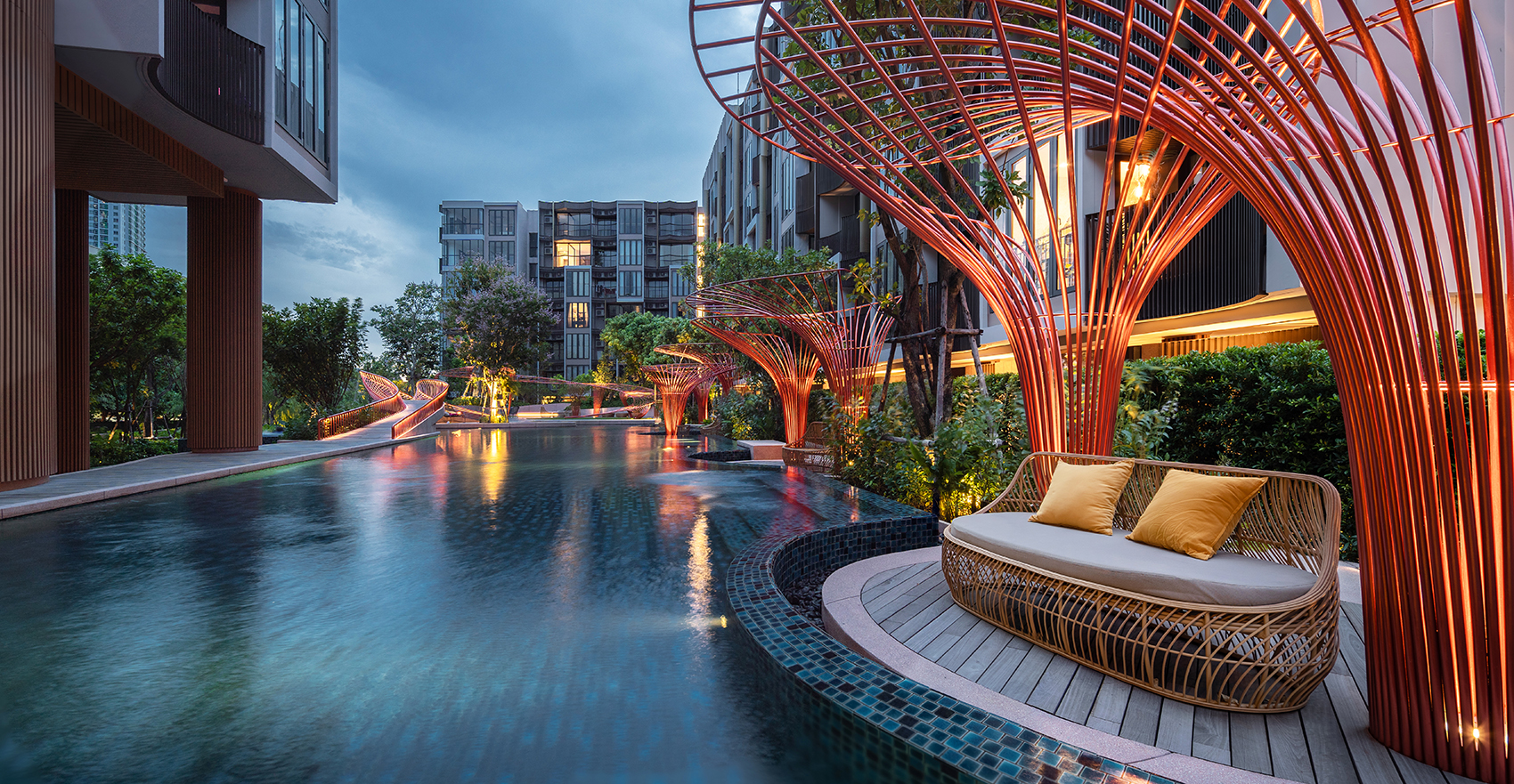 Kawa Haus公寓景观设计，曼谷/结合水景与竹木，倡导“慢生活方式”-30