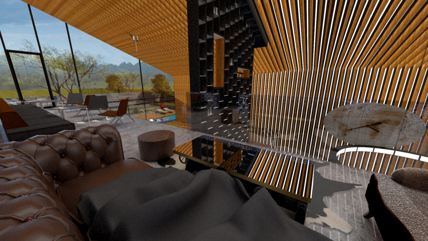 三层错落式住宅设计,楼梯与书架完美融合-13