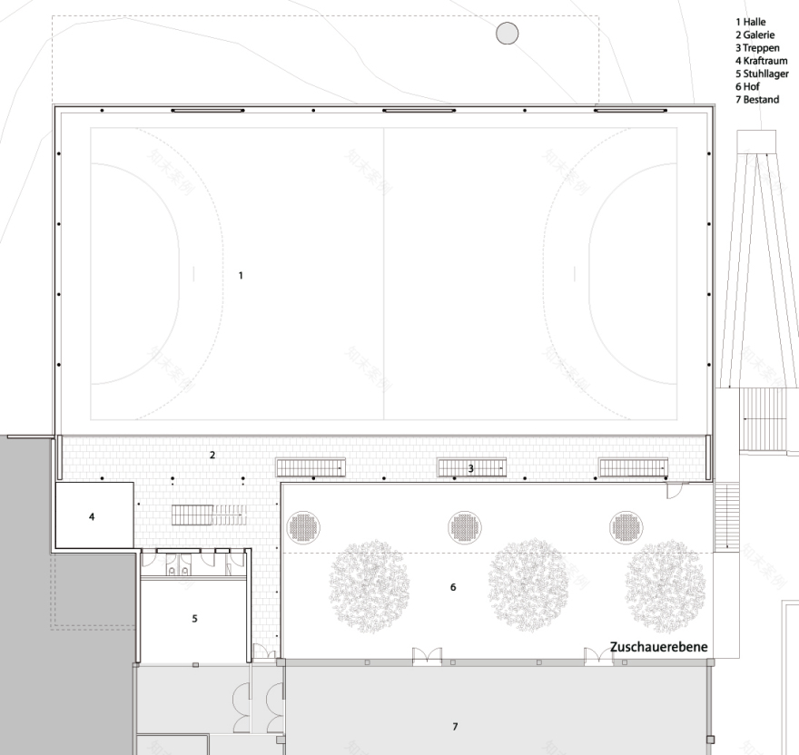 Sporthall · 绿色庭院与智能通风的创新设计丨德国丨transsolar-12