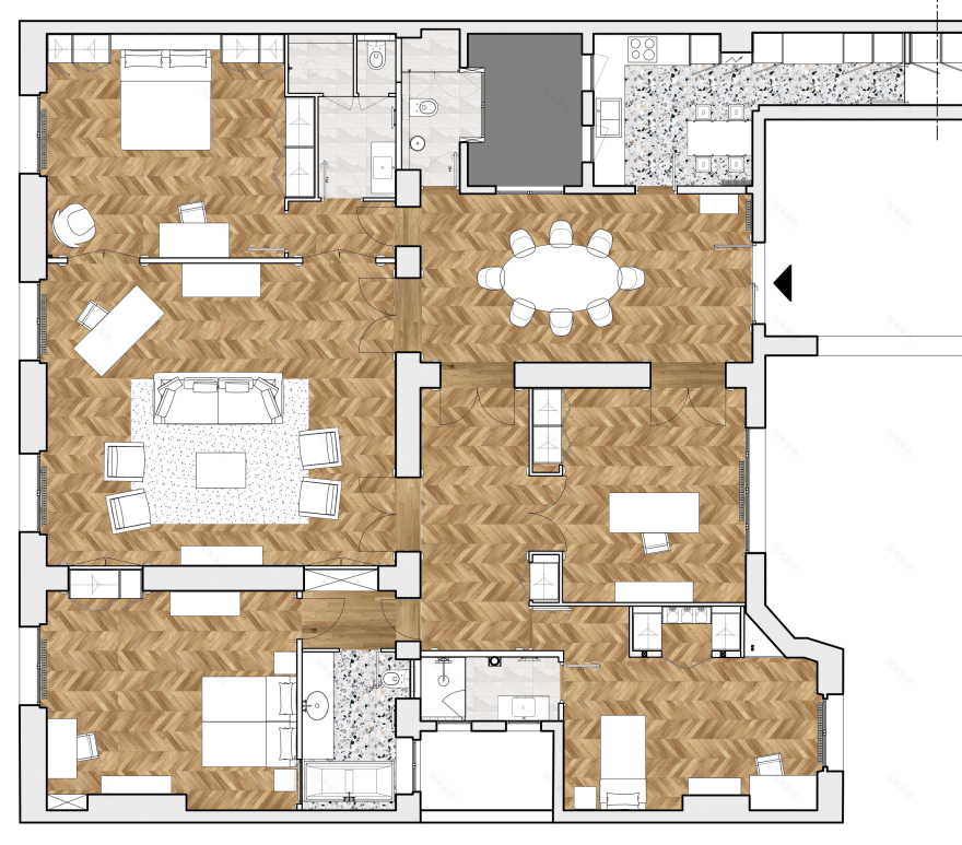 巴黎高端公寓翻新记 | 优化空间,提升品质-14