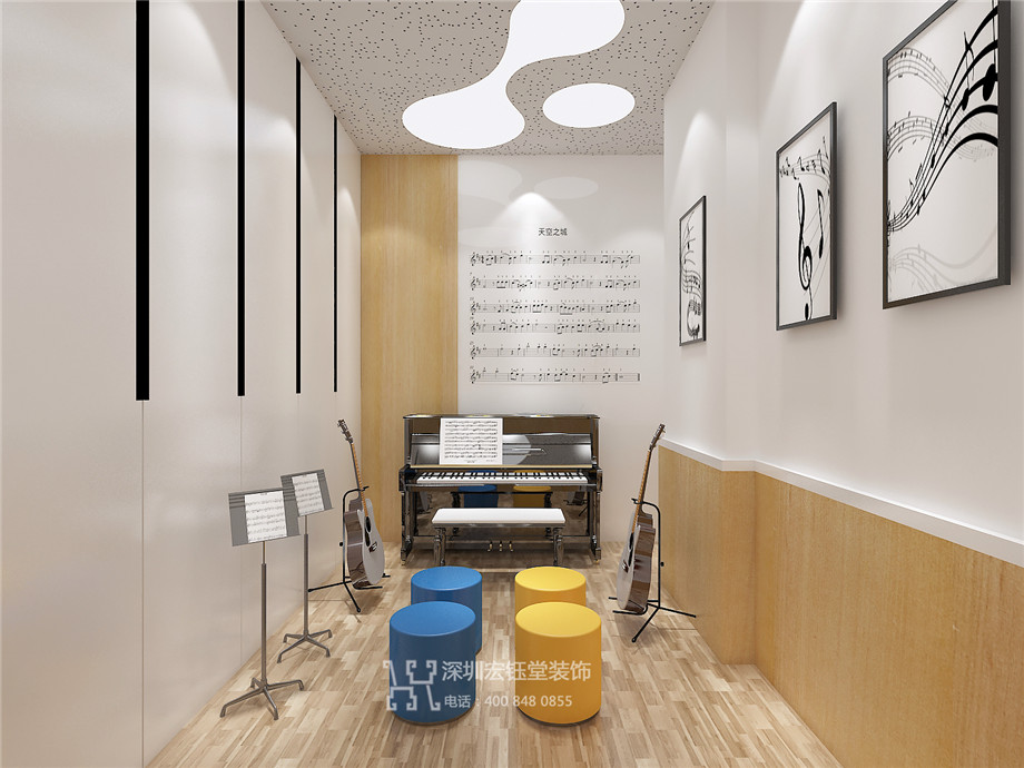 【宏钰堂】郑州艺学堂艺术培训机构装修设计效果图-9