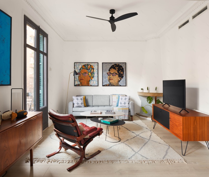 巴塞罗那圣安东尼公寓的混搭风设计丨西班牙巴塞罗那-0