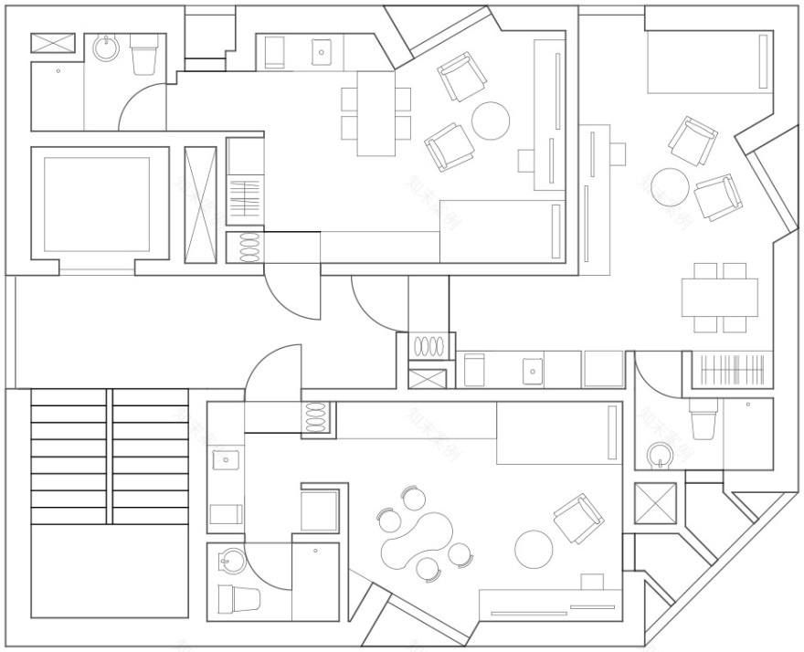 颠倒的帕特玛公寓丨L’EAU design-37