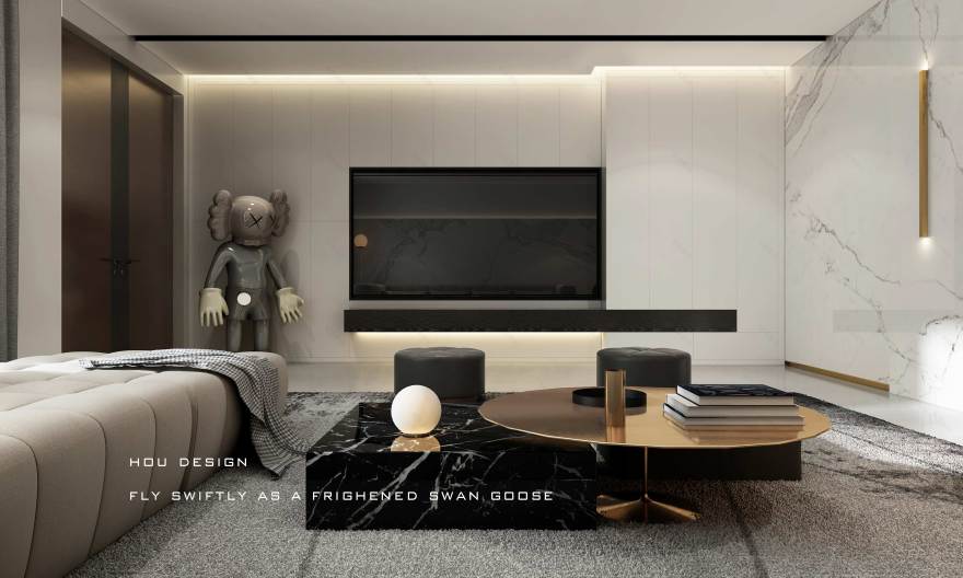 梦幻金线 | 侯·Design 团队打造的私宅空间-4