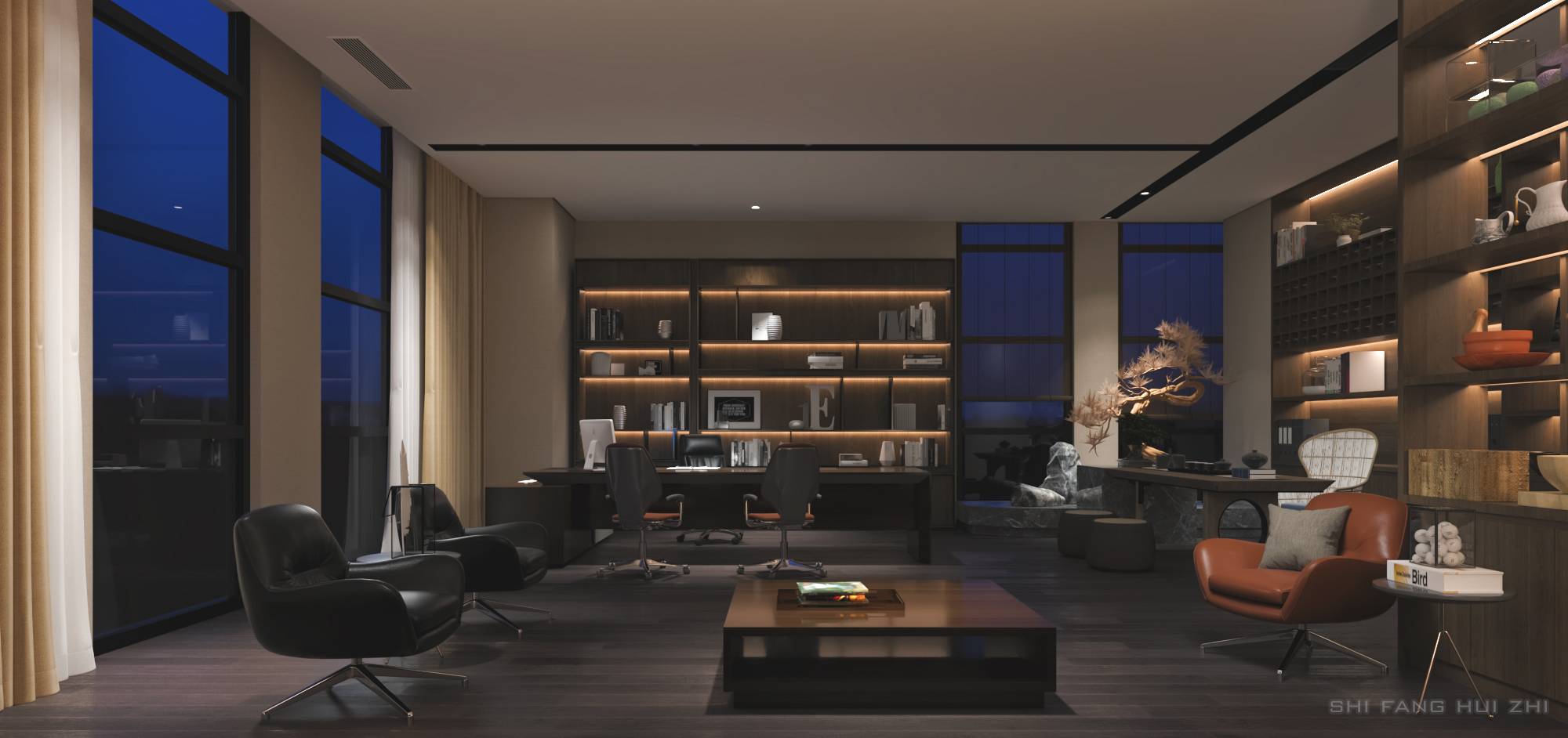 现代办公空间表现-8