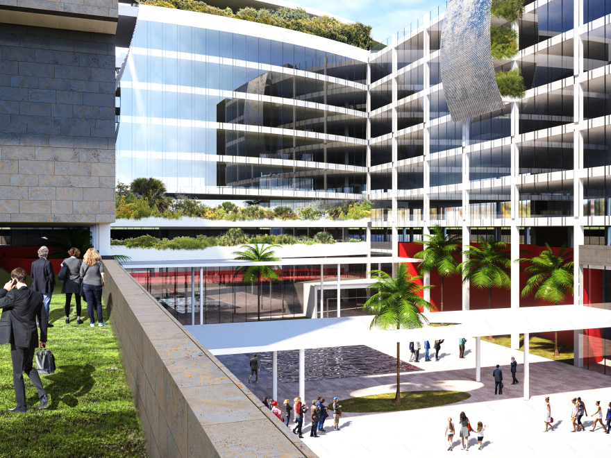 绿色环绕的现代化办公空间——意大利 ISTAT 总部大楼设计-9