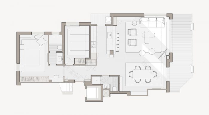 巴塞罗那海滨公寓翻新诠释现代生活-15