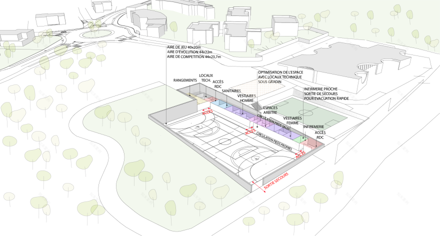 森林边的运动大厅丨法国丨A+Architecture-7